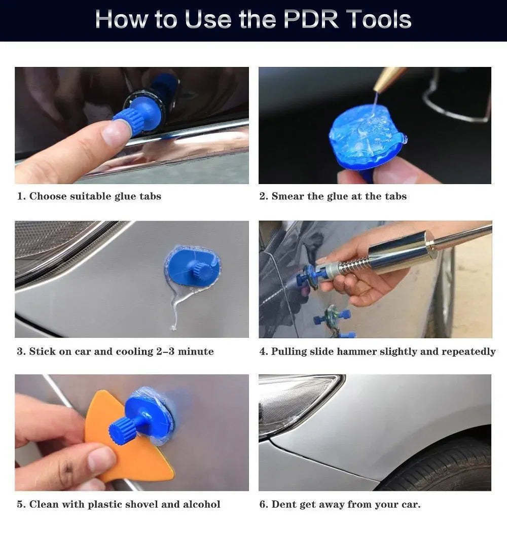 Auto Dent Repair Kit Paintless Removal Tools Set for Car Dents and Damage Repair