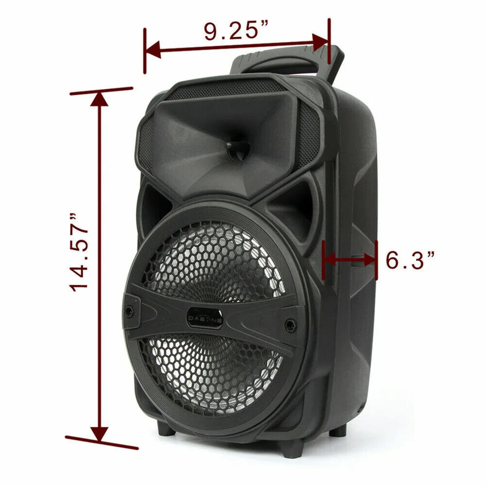 1000W Portable Wireless Bluetooth Speaker with LED Light and Karaoke Microphone