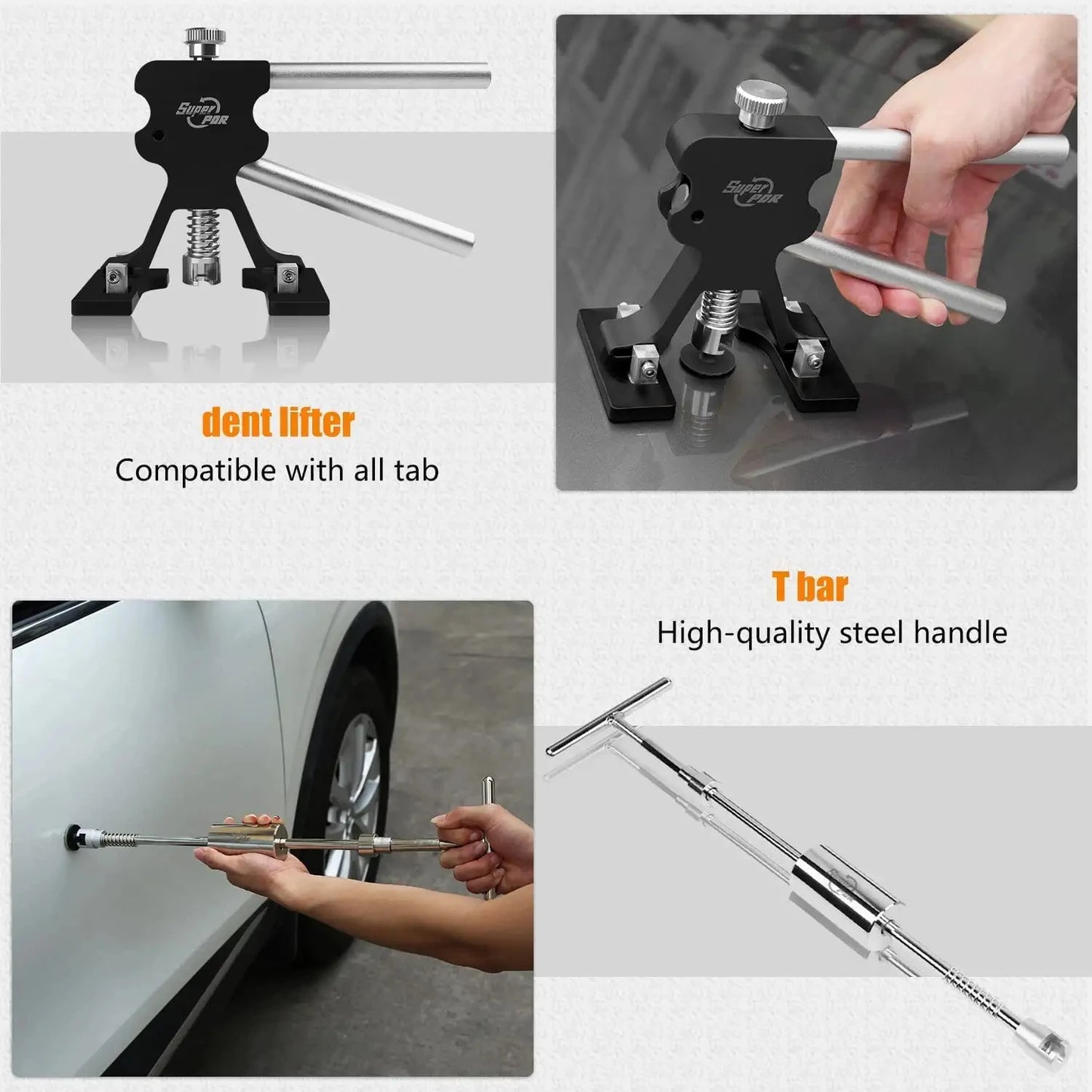 Professional PDR Car Paintless Dent Repair Kit with Auto Dent Puller Tools