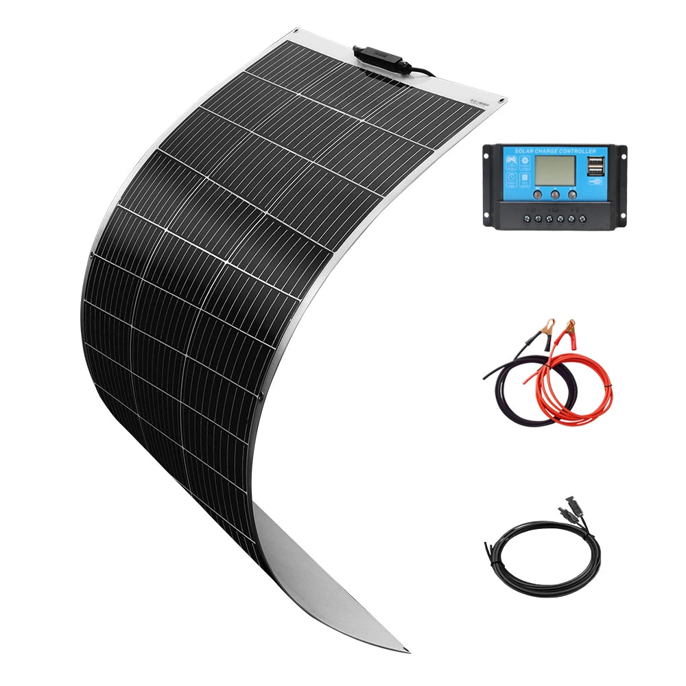 120W 12 Volt Flexible Monocrystalline Solar Panel for RVs Boats and Off-Grid Systems