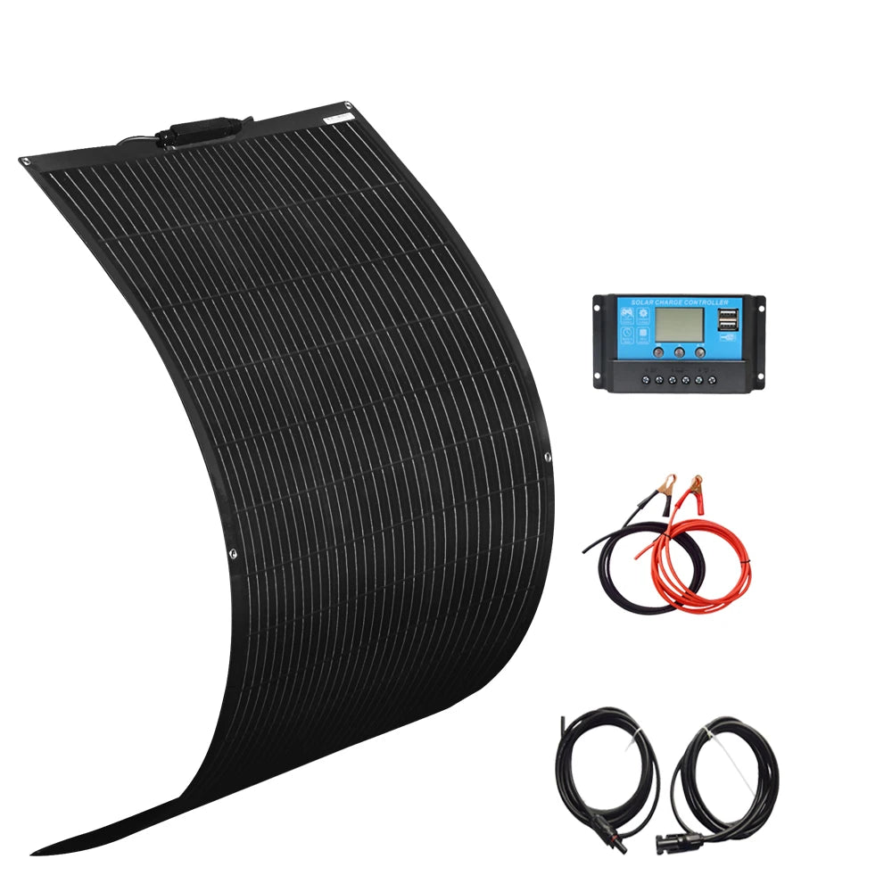 120W 12 Volt Flexible Monocrystalline Solar Panel for RVs Boats and Off-Grid Systems