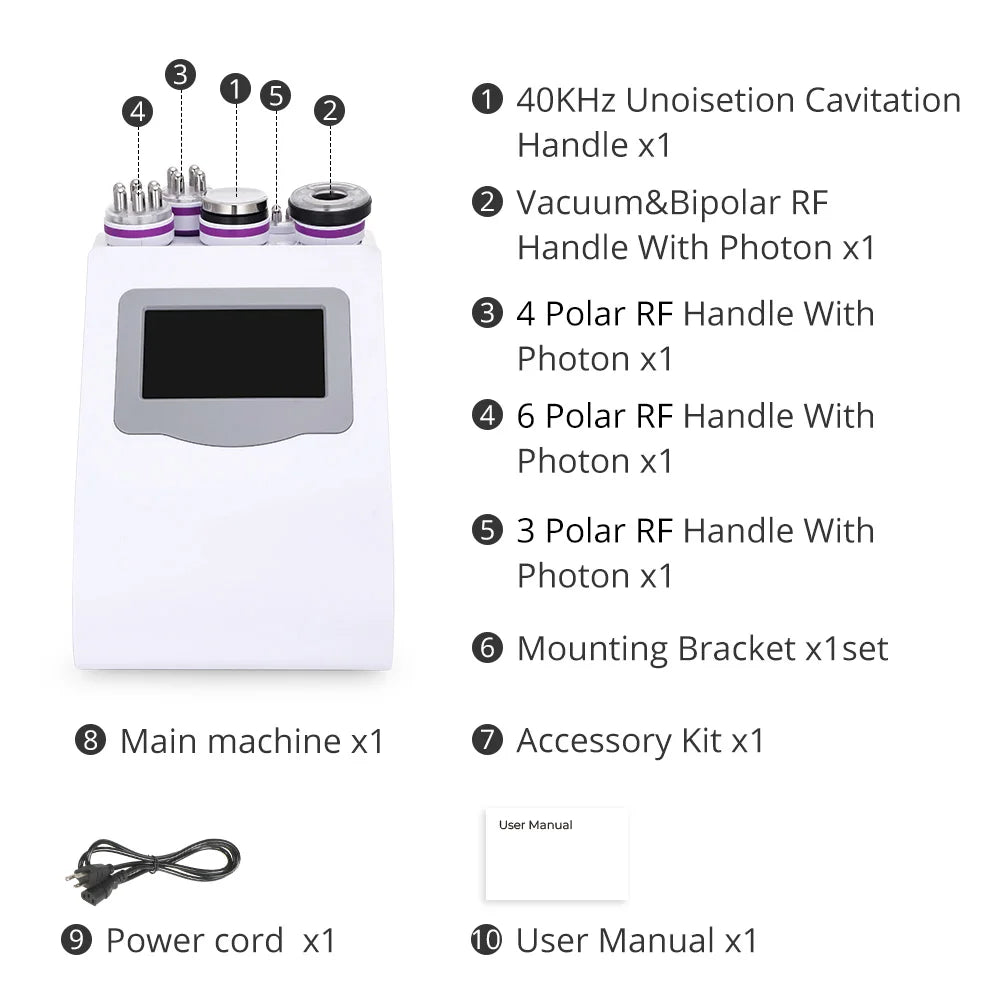 5 in 1 Cavitation Body S Shape Machine Facial Massager Skin Tightening Device