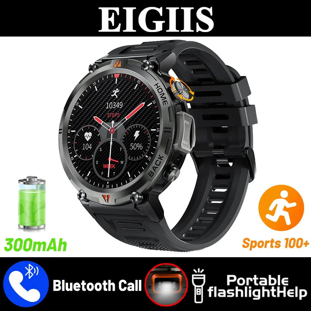 EIGIIS 2024 KE3 Bluetooth Call Smart Watch for Men with Health Monitor and Full Touch Screen