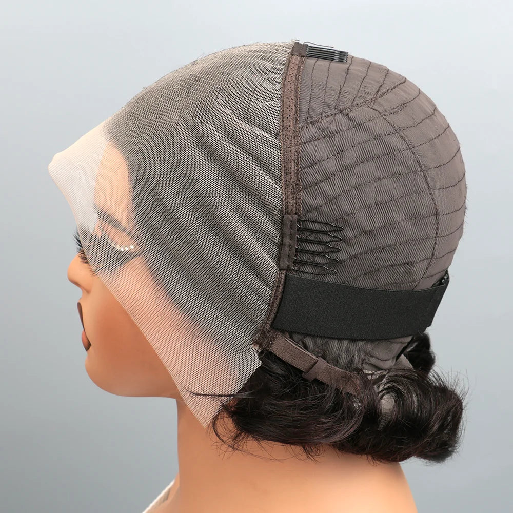 Pixie Cut Human Hair Wig 13X4 HD Lace Front Glueless Wear and Go Short Curly Wig for Women