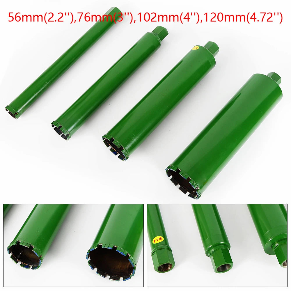 4Pcs Diamond Core Drill Bits Set for Concrete Dry Wet Drilling Tools M22 Thread 56mm to 120mm