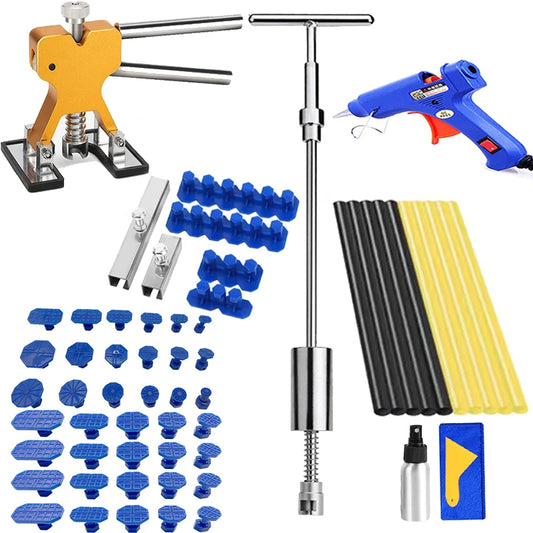 Car Body Dent Removal Tool Kit with Slide Hammer and Suction Cups for Hail Damage Repair