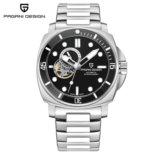Pagani Design 2023 Men's Tourbillon Automatic Watch Waterproof Ceramic Bezel Luminous