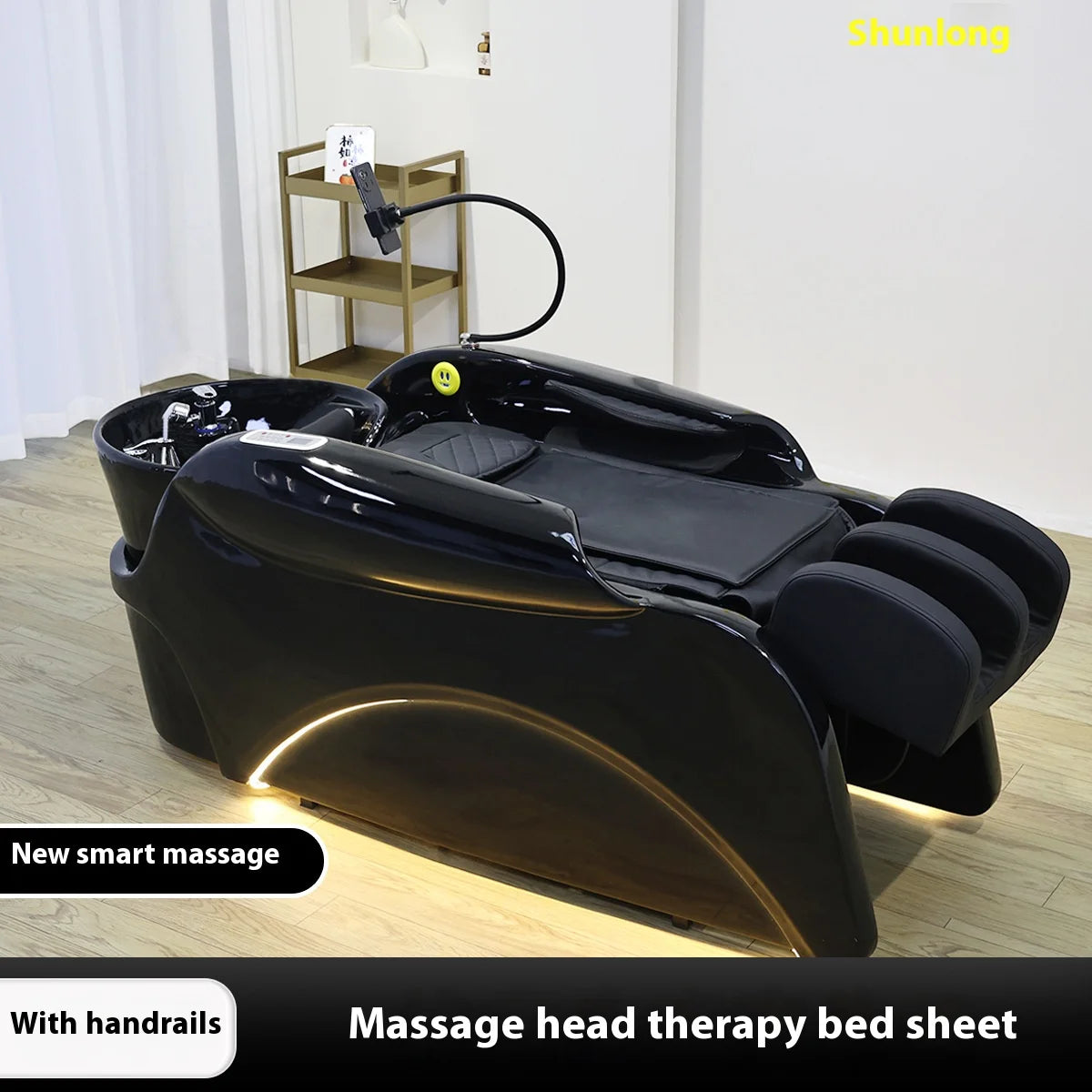 Salon Electric Massage Bed Shampoo Table and Chair Multifunctional Japanese Head Spa Shampoo Bed