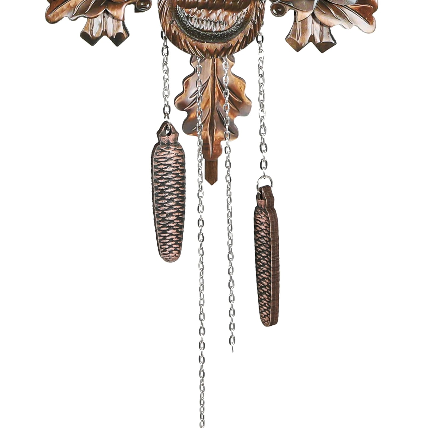 Antique Forest Cuckoo Clock – Silent Pendulum, Adjustable Sound, Deer, Rabbit, and Bird Design