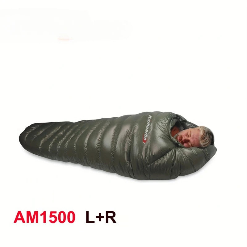 Kamperbox Outdoor Down Sleeping Bag for Winter Camping Warm Waterproof Travel Comfort