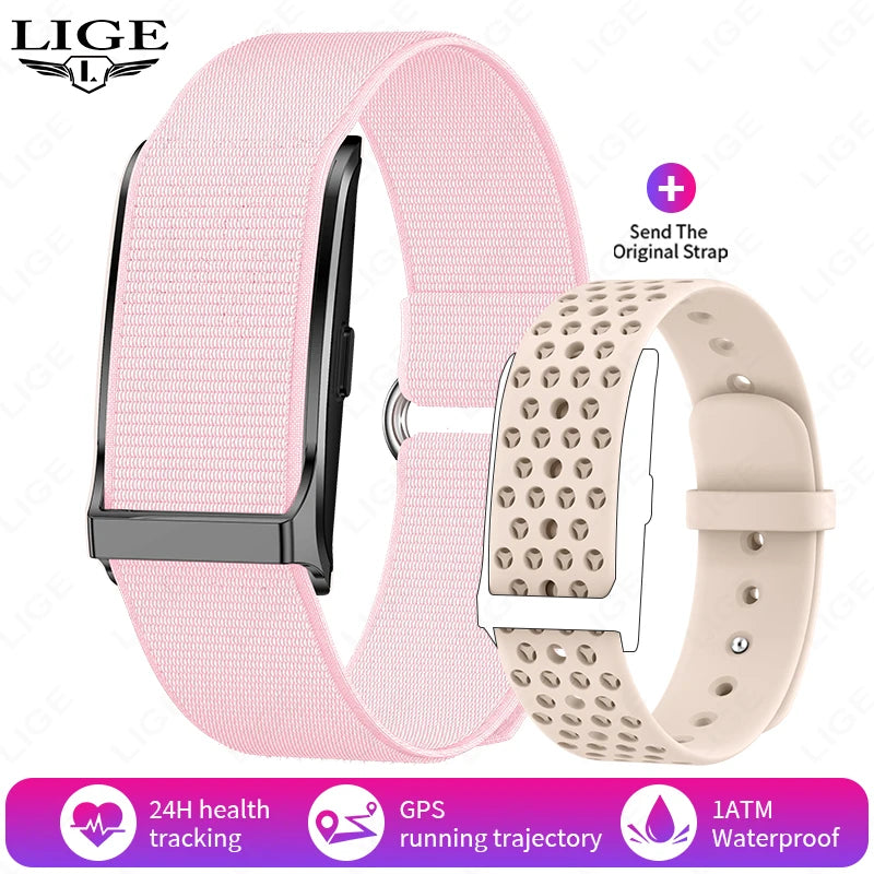 LIGE No Screen Smart Watch 20 Day Battery Life Blood Oxygen Pressure Monitoring Bracelet