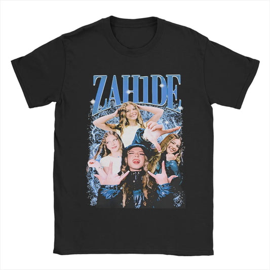 Men's Retro Zahide Bootleg Graphic T-Shirt 100 Percent Cotton Short Sleeve Tee