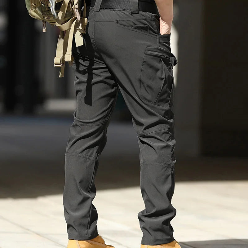 Men's Waterproof Cargo Pants with Multi Pockets Casual Jogger Trousers for All Seasons