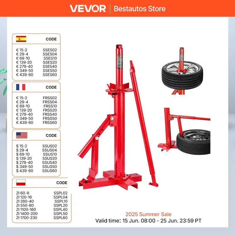 SucceBuy Portable Manual Tire Changer Bead Breaker Tool for Cars Trucks and Motorcycles