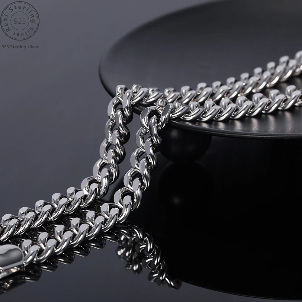 925 Sterling Silver Handmade 4mm Snake Chain Bracelet for Men and Women