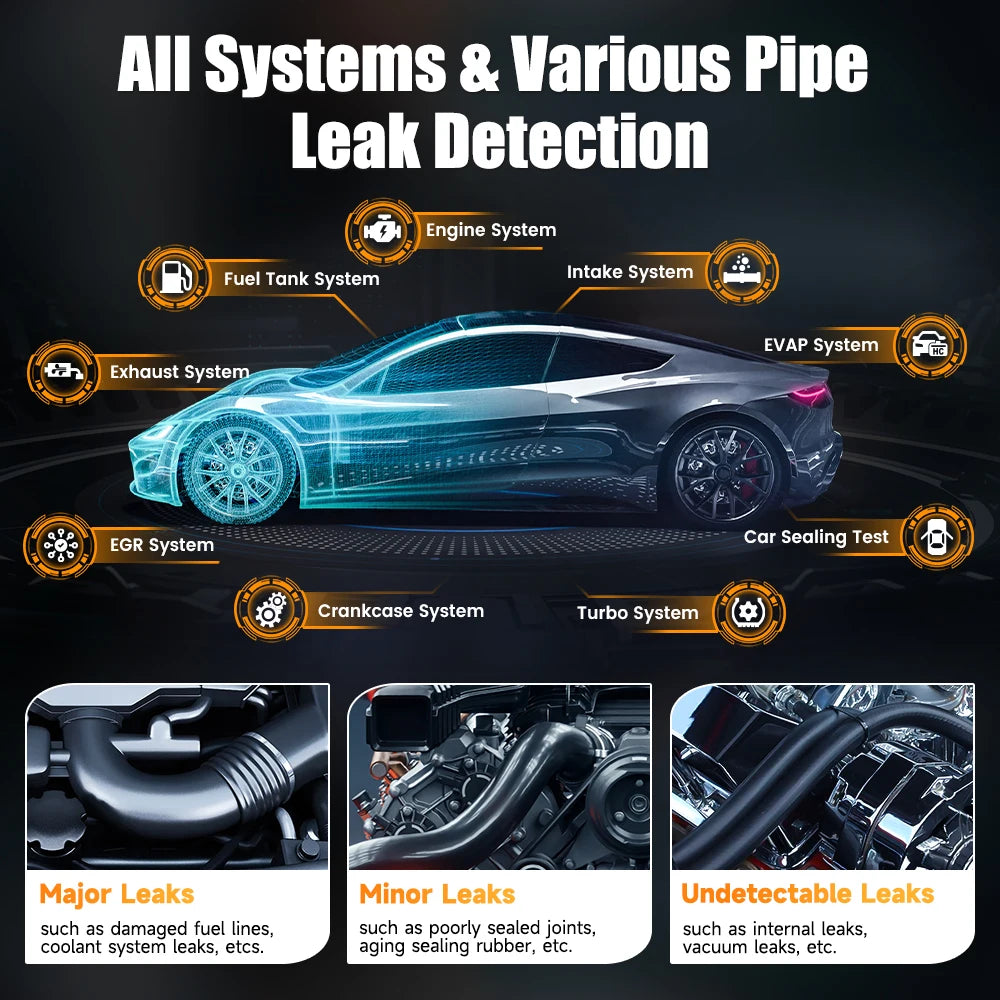 Foxwell SD203 Automotive Smoke Machine with Built-in Air Pump for EVAP Leak Detection