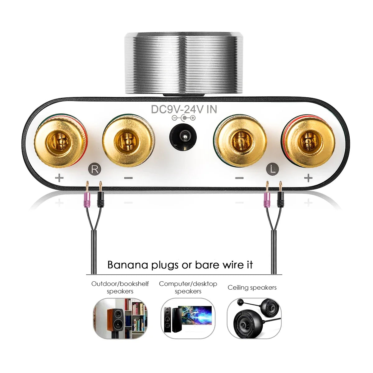 Douk Audio Mini Bluetooth 5.0 TPA3116 Digital Amplifier Hifi Stereo Audio Receiver Power Amp 50W+50W Car Sound Amplifiers