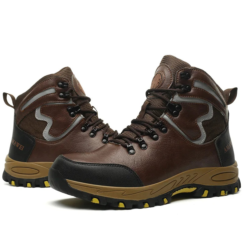 Men's Indestructible Steel Toe Safety Boots for Work Climbing Anti-Puncture Protection