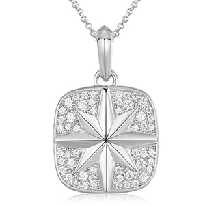 S925 Moissanite Streamline Tag Pendant Necklace for Unisex with Free 2MM Steel Chain