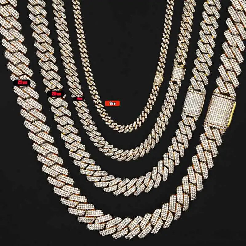 High Quality Hiphop Rock Miami Curb Link Necklace for Men 9mm to 25mm Stylish Jewelry