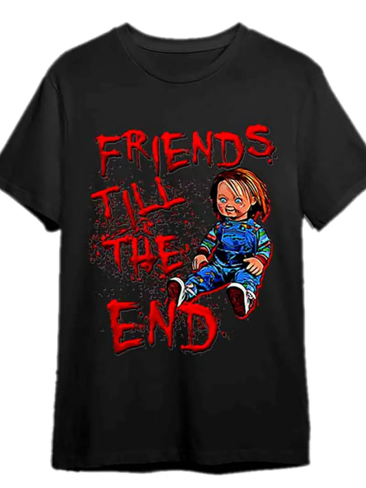 Moisture Wicking Chucky Doll Graphic T-Shirt for Men 100 Percent Cotton Crew Neck Short Sleeve