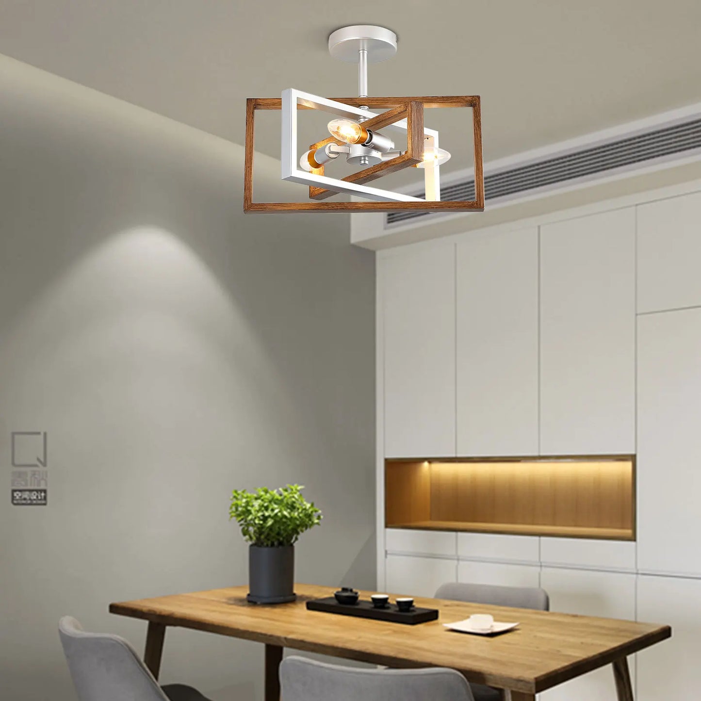Aluminum and Acrylic Pendant Light for Bedroom Creative Ceiling Lamp with Durable and Dimmable LED Light for Living Rooms Aisles
