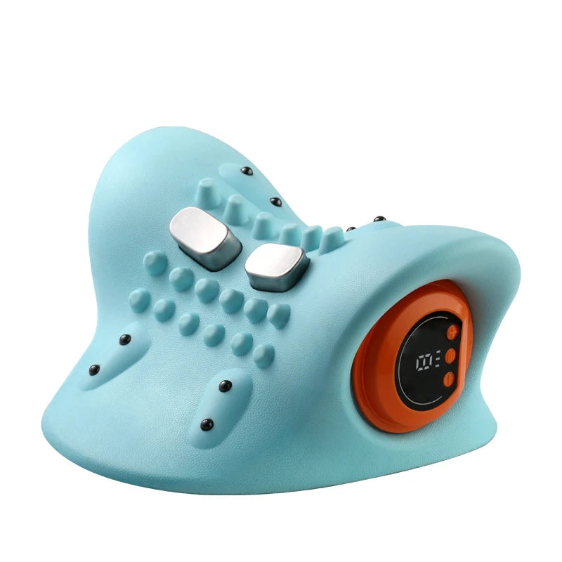Electric Neck Massager Pillow with Finger Pressure Relief for Back and Shoulder Relaxation
