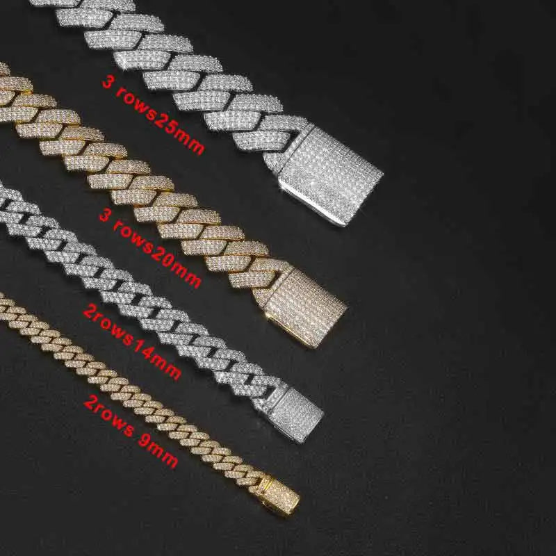 High Quality Hiphop Rock Miami Curb Link Necklace for Men 9mm to 25mm Stylish Jewelry