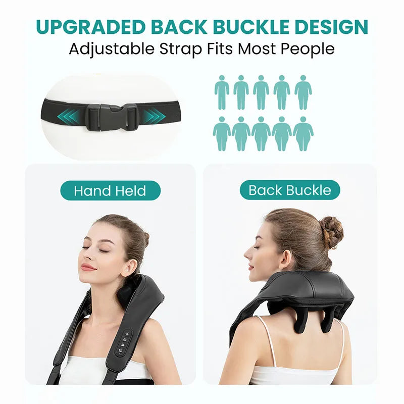 Nekteck Wireless Neck and Back Massager for Relaxation and Comfort at Home