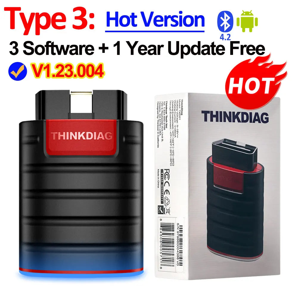 THINKCAR Thinkdiag Hot Version OBD2 Diagnostic Tool with Full System 16 Reset Service