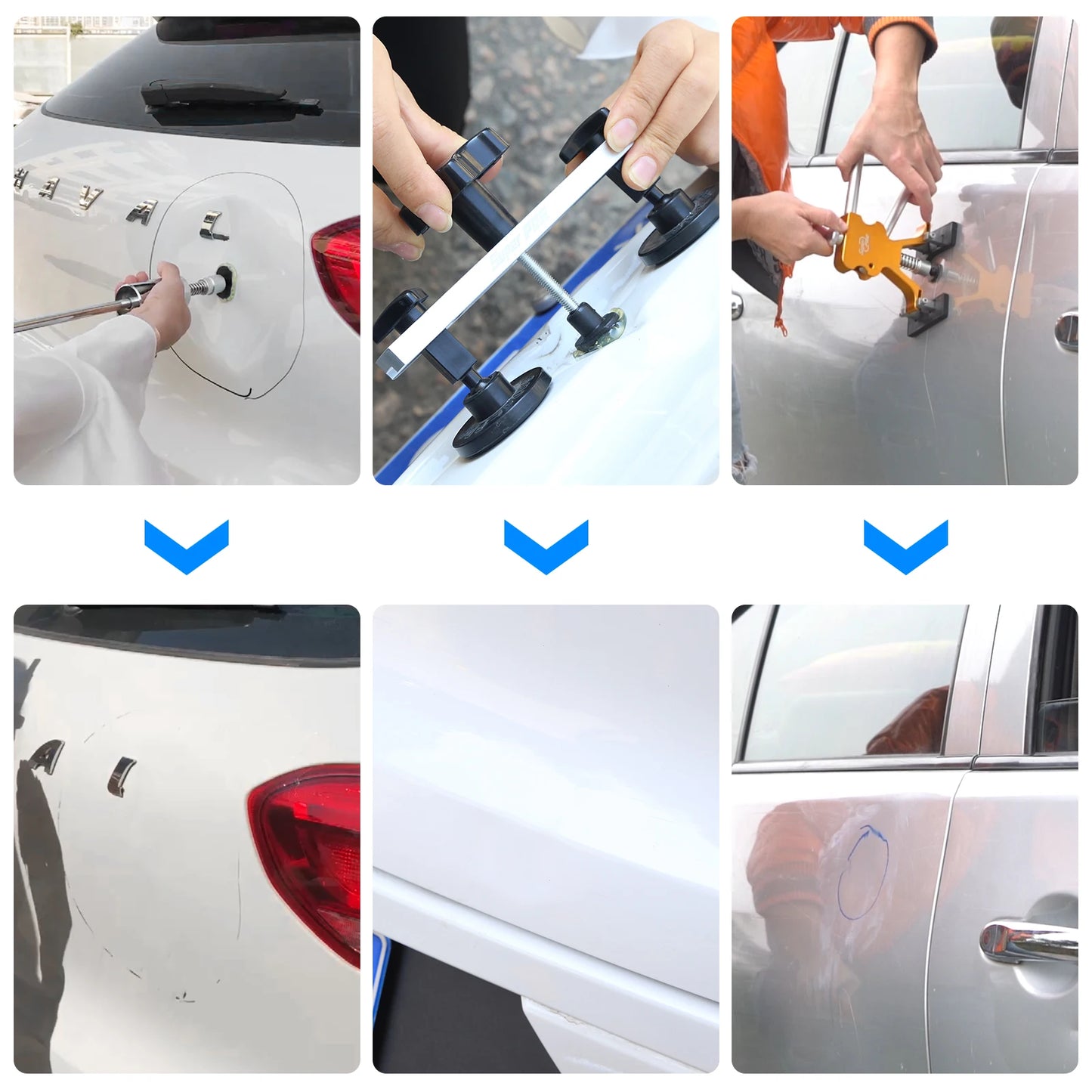 Professional PDR Car Paintless Dent Repair Kit with Auto Dent Puller Tools