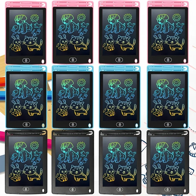 12 Pack Colorful LCD Writing Tablets for Kids 6.5 Inch Doodle Drawing Boards