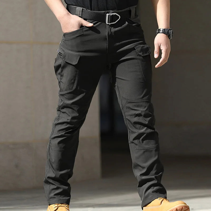 Men's Waterproof Cargo Pants with Multi Pockets Casual Jogger Trousers for All Seasons