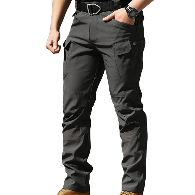 Men's Waterproof Cargo Pants with Multi Pockets Casual Jogger Trousers for All Seasons