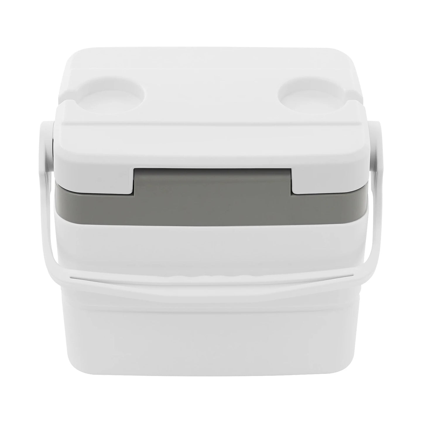 8.5L Portable Insulated Camping Cooler Box for Outdoor Picnics and Beach Activities Green White