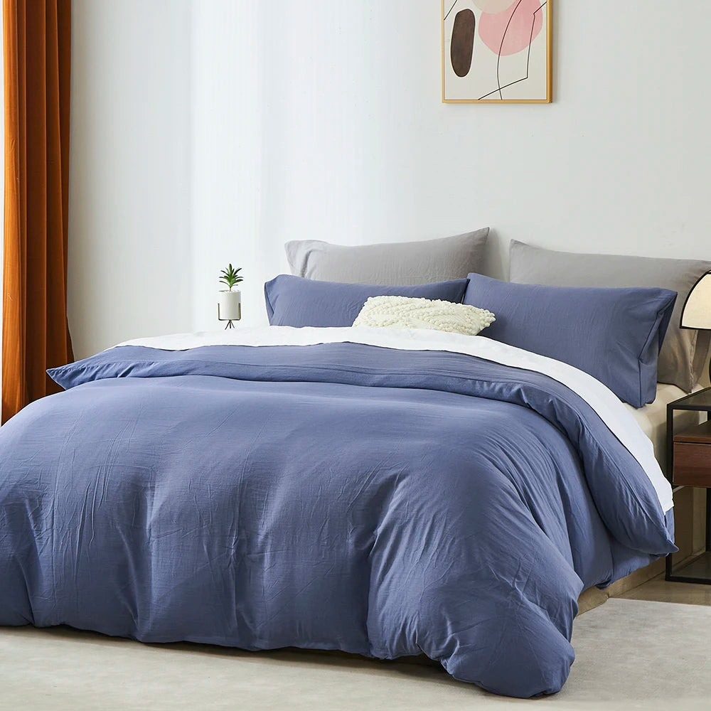 Boho Duvet Cover - Duvet Cover for All Seasons,  Solid Color Chic Home Bedding Duvet Cover, Twin, Full, Queen, King