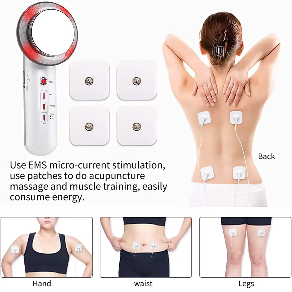 3 in 1 Ultrasonic Cavitation Machine for Weight Loss and Body Slimming Massage