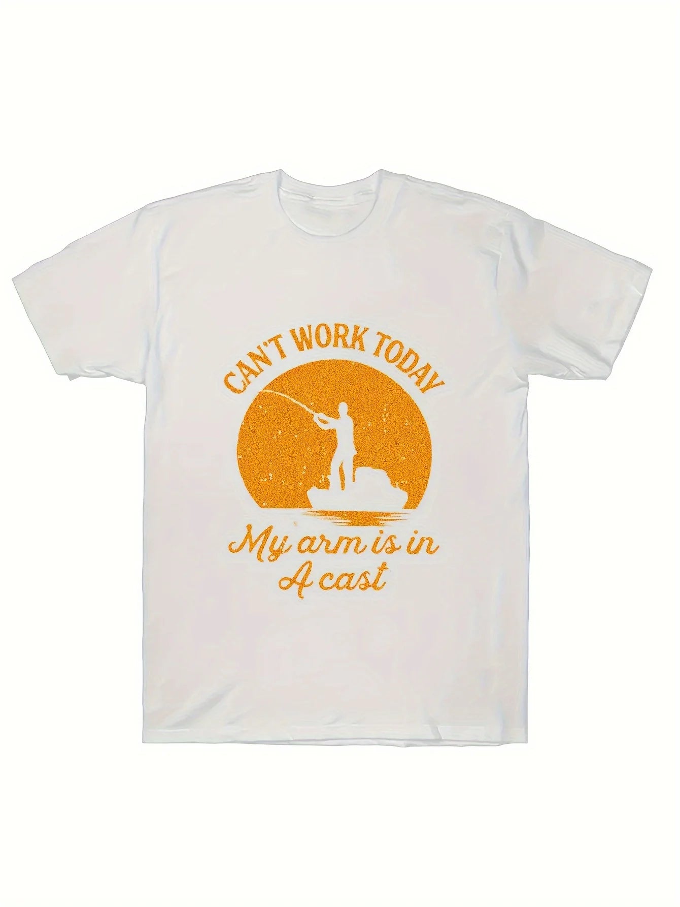 Men's Funny Graphic Fishing T-Shirt 100 Percent Cotton Casual Summer Tee Top