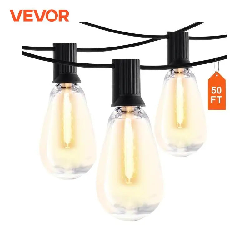 VEVOR Dimmable LED Outdoor String Lights 2700K Waterproof Patio Lights for Garden Balcony