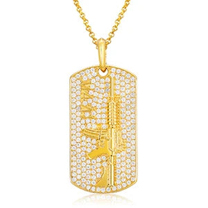 S925 Moissanite Streamline Tag Pendant Necklace for Unisex with Free 2MM Steel Chain