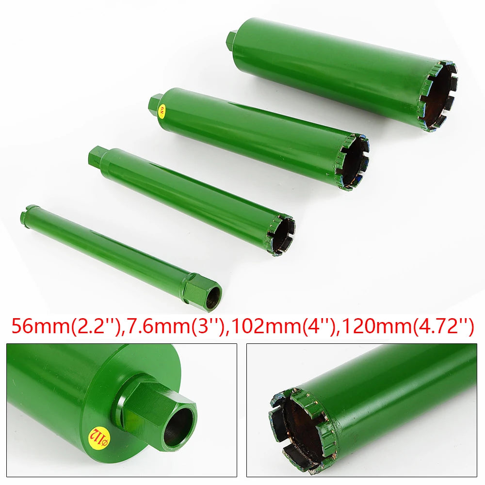 4Pcs Diamond Core Drill Bits Set for Concrete Dry Wet Drilling Tools M22 Thread 56mm to 120mm