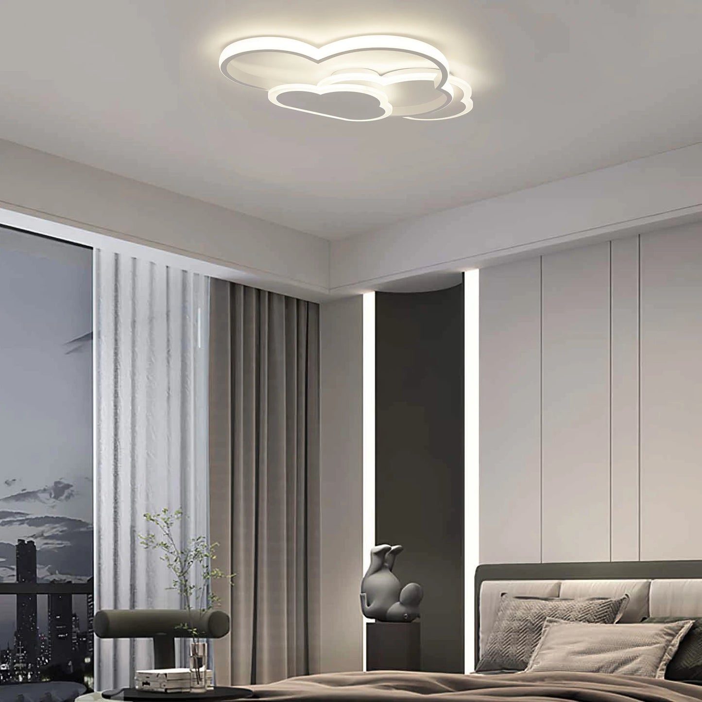 85-265V Cloud Shape LED Ceiling Light 3 Color Dimming Suitable for Bedrooms, Living Rooms