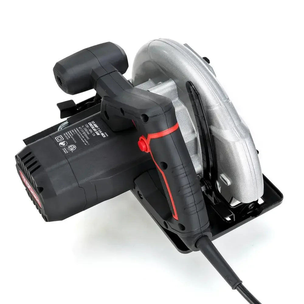 12 AMP Circular Saw with Adjustable Bevel and Rip Fence for Home DIY Projects