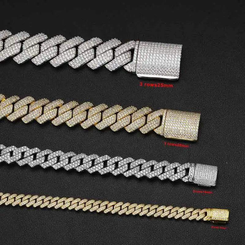 High Quality Hiphop Rock Miami Curb Link Necklace for Men 9mm to 25mm Stylish Jewelry