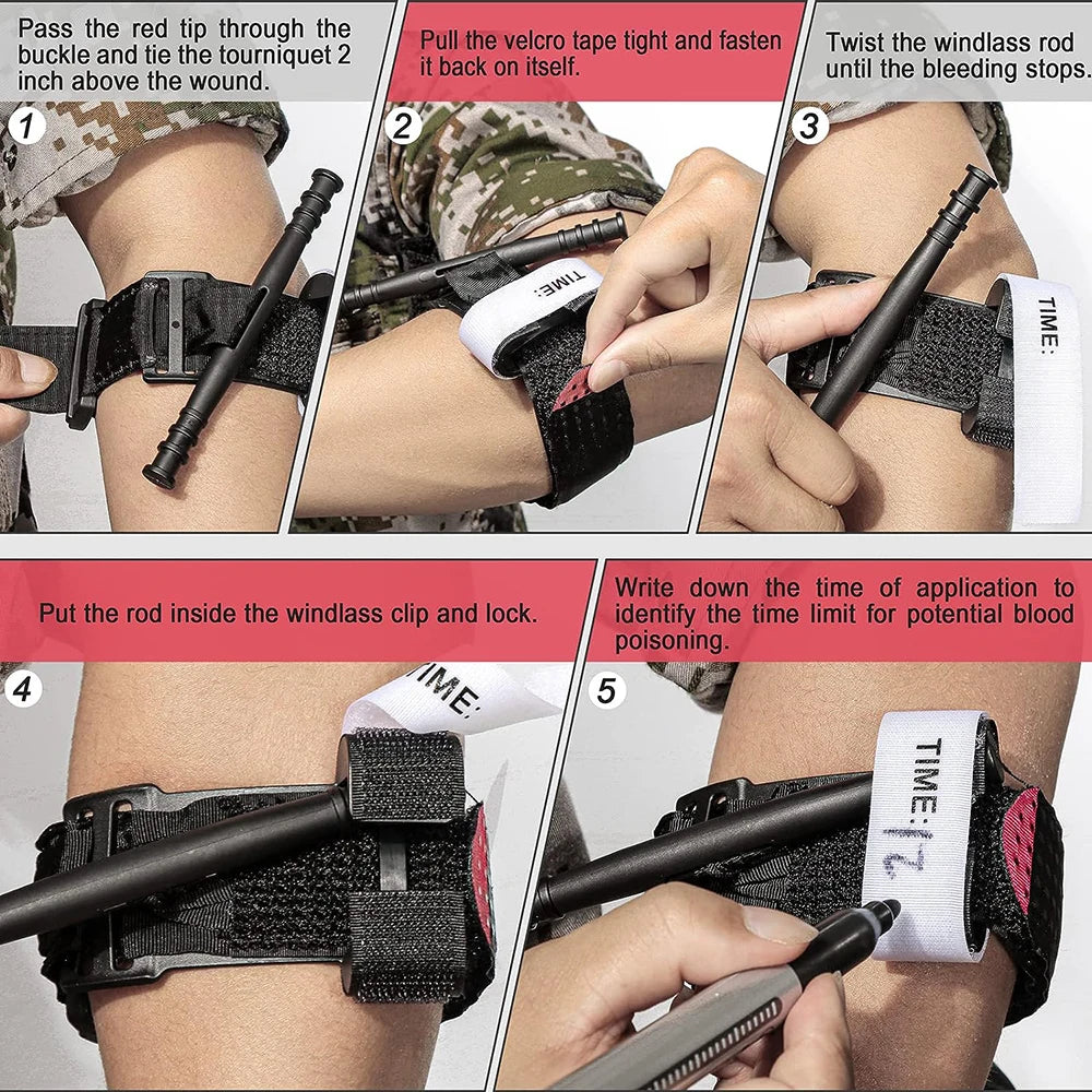 Emergency Tourniquet Set for Outdoor First Aid Portable Medical Tactical Equipment