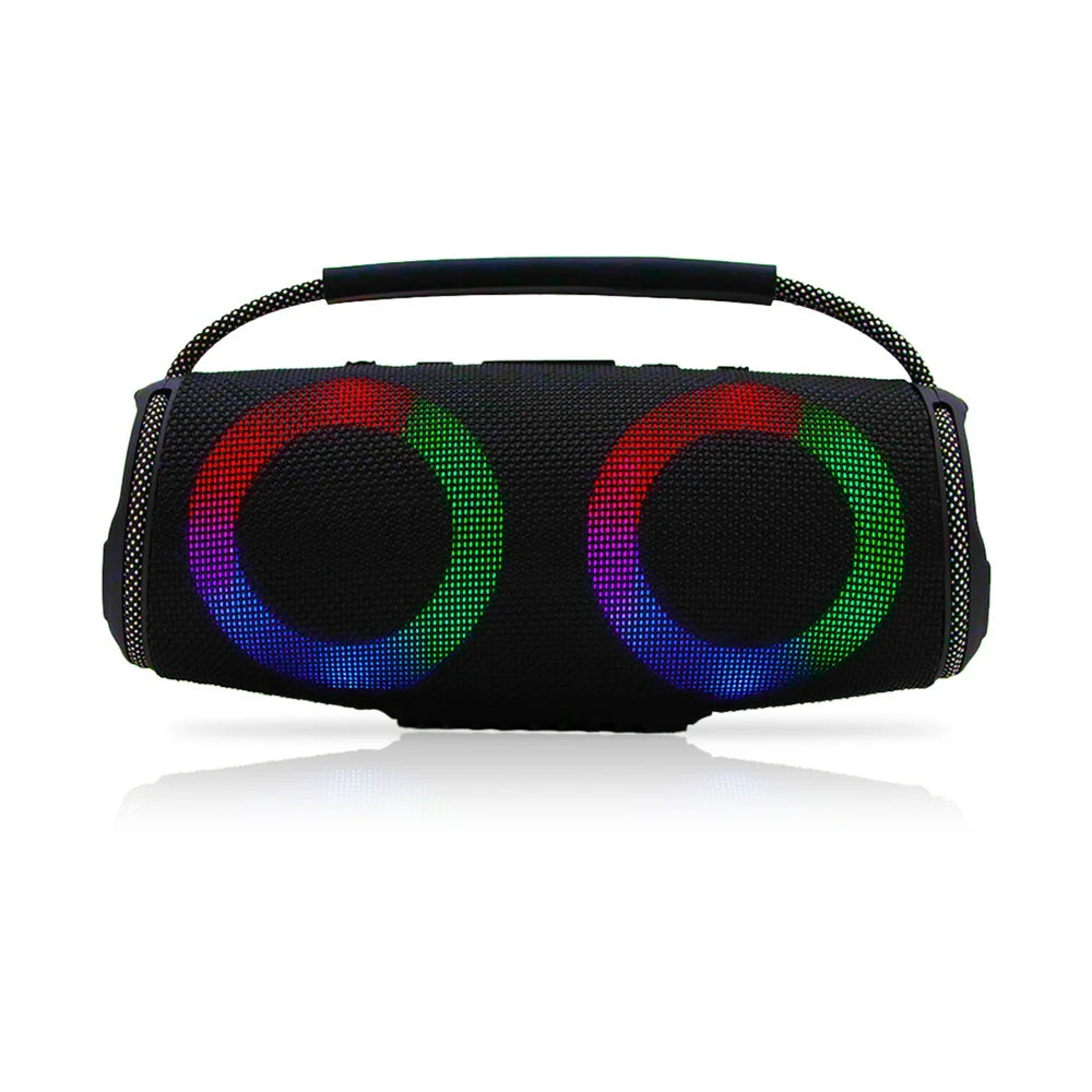 Powerful Bluetooth Speaker with LED Light Portable Outdoor Sound Box Dual Subwoofers