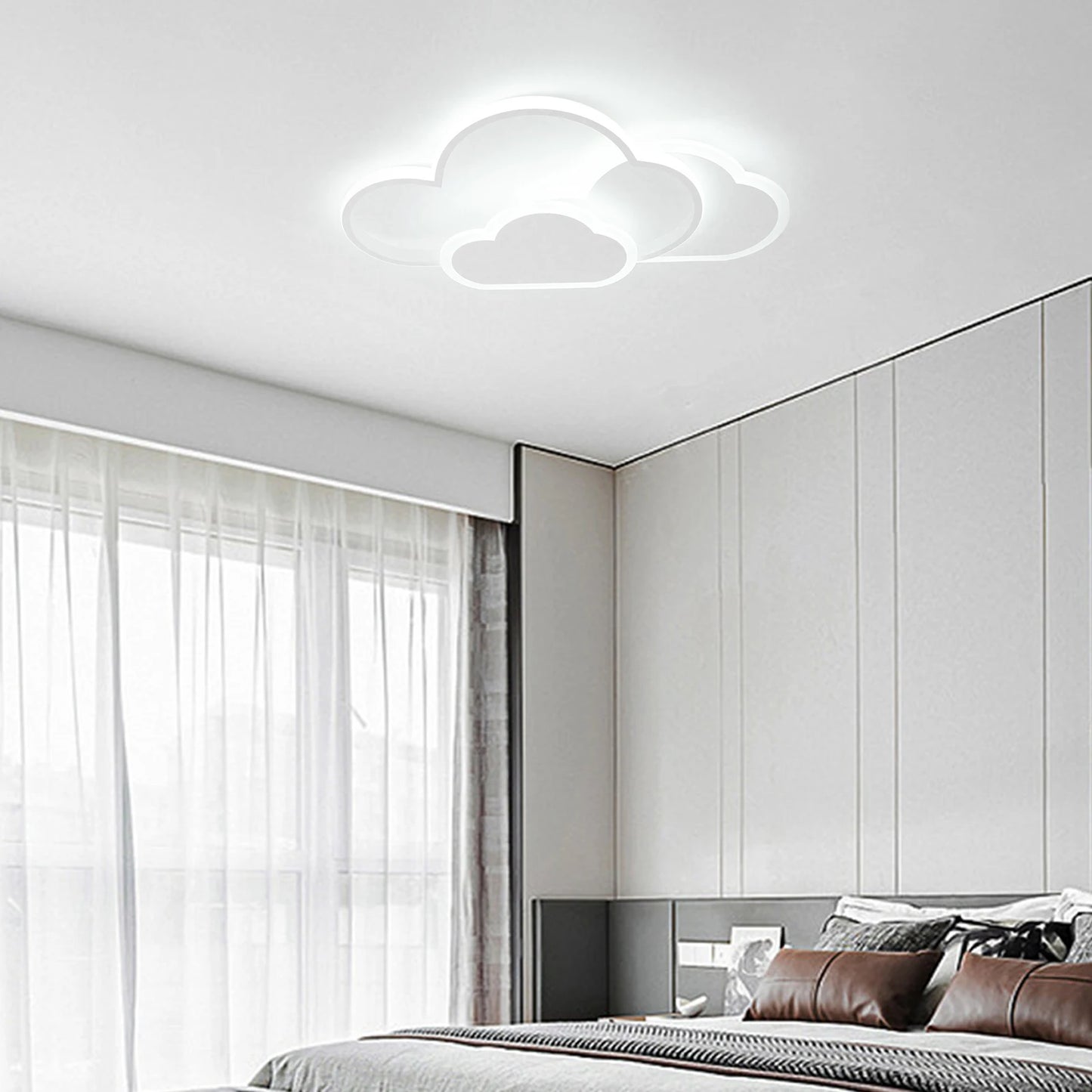 85-265V Cloud Shape LED Ceiling Light 3 Color Dimming Suitable for Bedrooms, Living Rooms