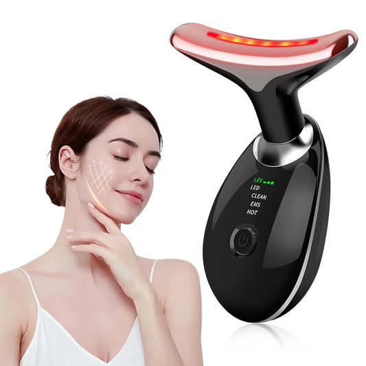 2025 Upgraded Neck Massager Portable USB Charging Dual Ring Roller Lifting Gift for Women