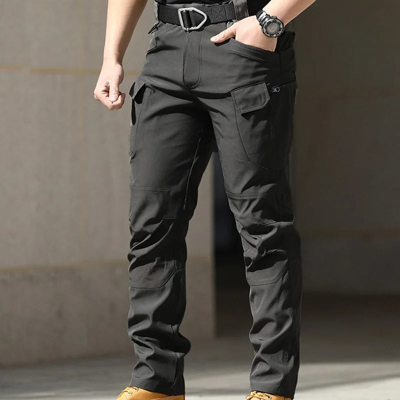 Men's Waterproof Cargo Pants with Multi Pockets Casual Jogger Trousers for All Seasons