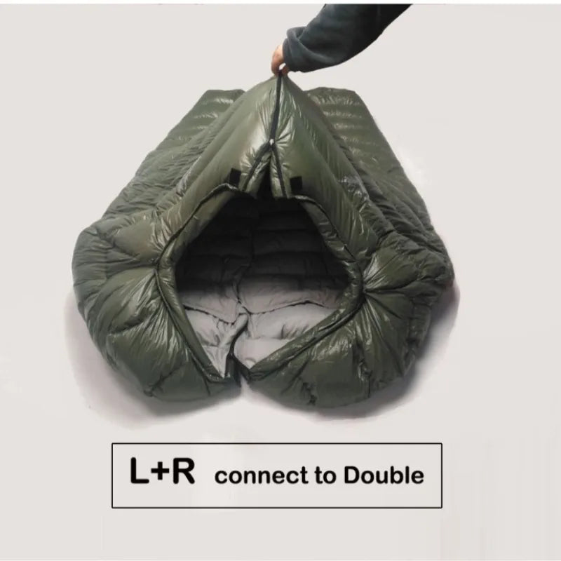 Kamperbox Outdoor Down Sleeping Bag for Winter Camping Warm Waterproof Travel Comfort